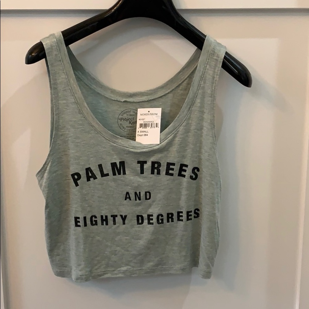 Cropped tank top, grey